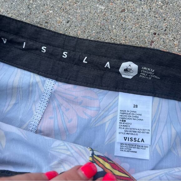 Vissla Sunflower Mum Sunset Floral Board Shorts Swim Trunks NEW - Picture 5 of 8